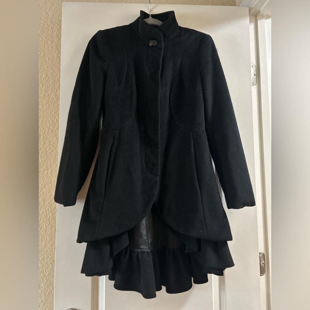 Moda international Wool Black Women's Coat